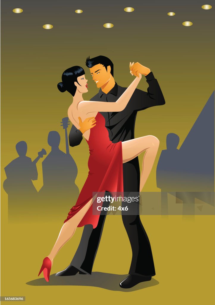 Couple doing the tango dance