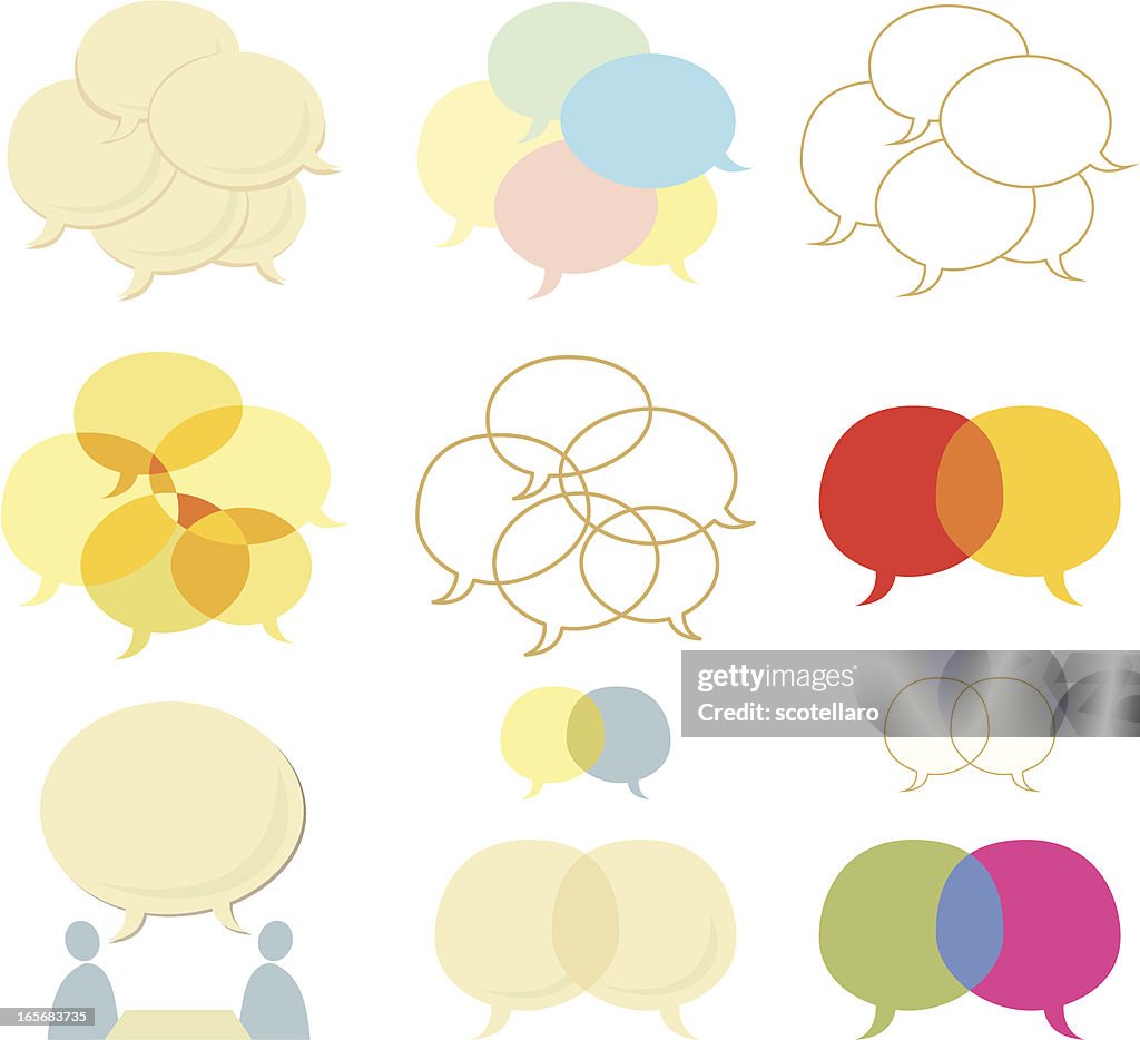 Talking Bubbles Dialoguing High-Res Vector Graphic - Getty Images