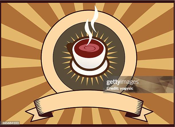 coffee logo - outside cafe stock illustrations