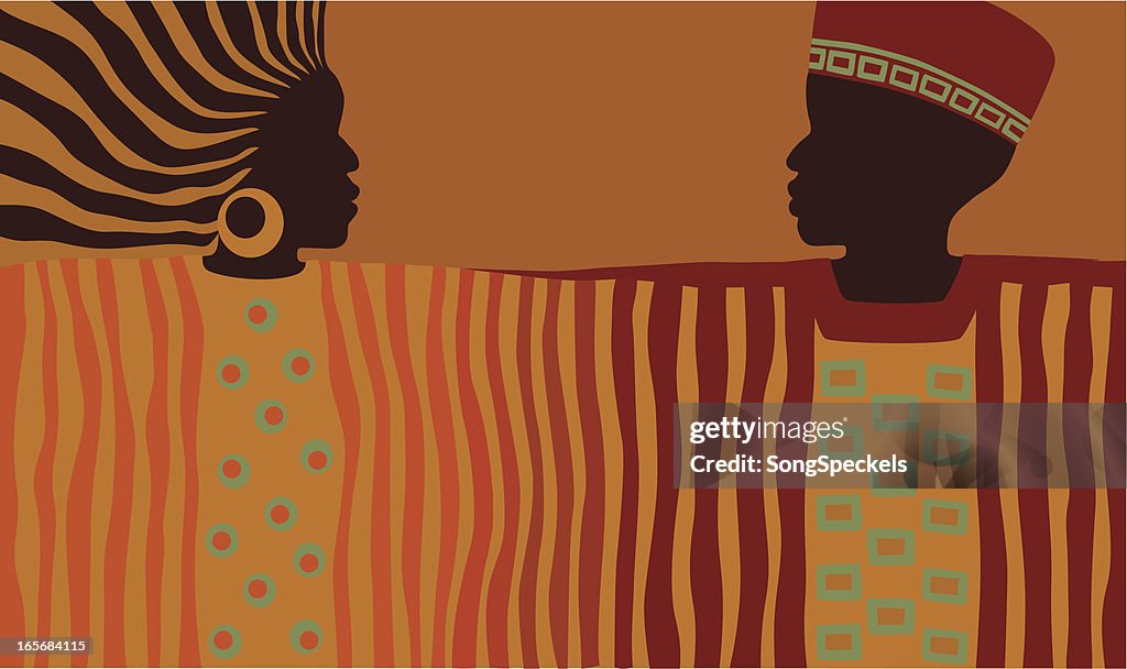 Afrikanische Mann und Frau