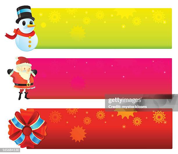 christmas banners - christmas scroll stock illustrations