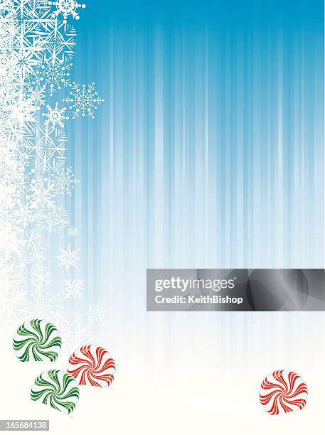 peppermint candy in the snow background - mint background stock illustrations