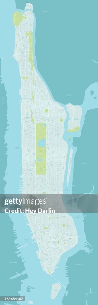 Map Of Manhattan High-Res Vector Graphic - Getty Images
