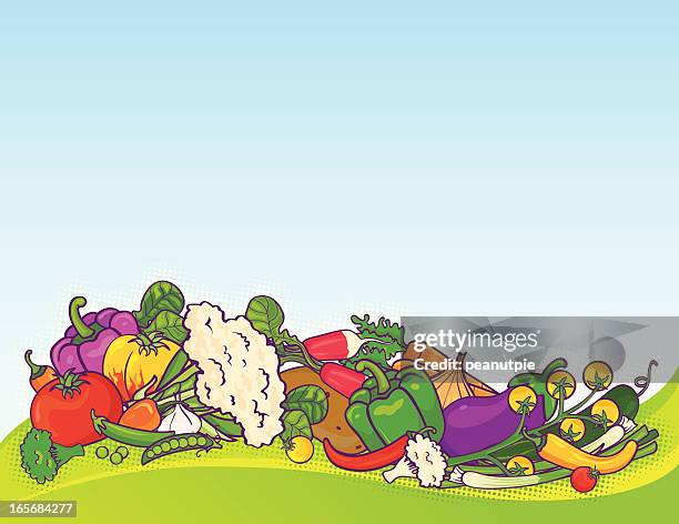dynamic veggie background - cherry tomatoes stock illustrations