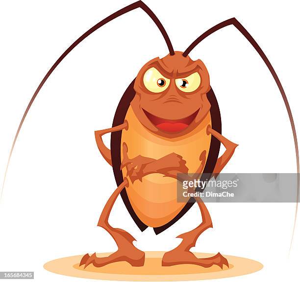 smiling cockroach - animal leg stock illustrations