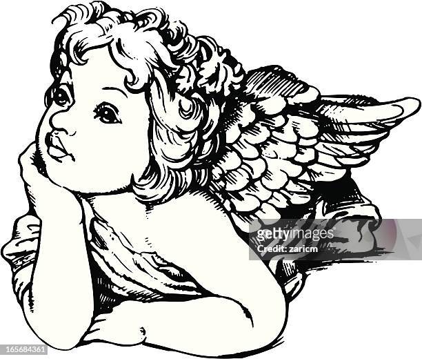 ilustraciones, imágenes clip art, dibujos animados e iconos de stock de angel - angel