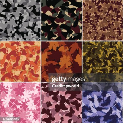 Vector Camouflage - Seamless patterns Vector Camouflage - Seamless patterns