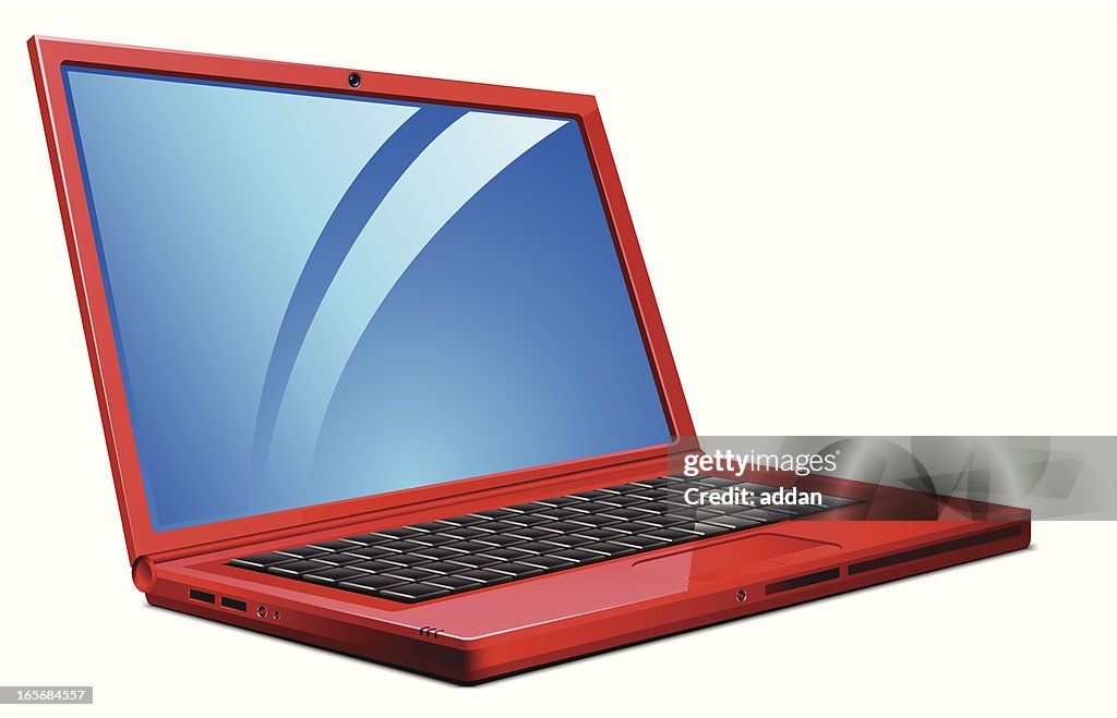Red Laptop High-Res Vector Graphic - Getty Images