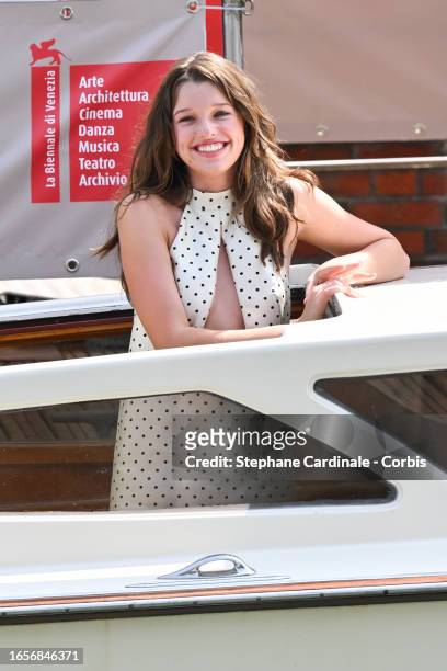 Ever Anderson is seen arriving at the 80th Venice International Film Festival 2023 on September 03, 2023 in Venice, Italy.