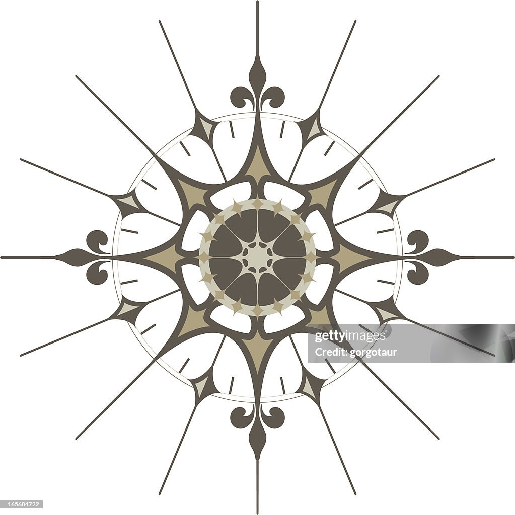 Ornate Compass Rose High-Res Vector Graphic - Getty Images