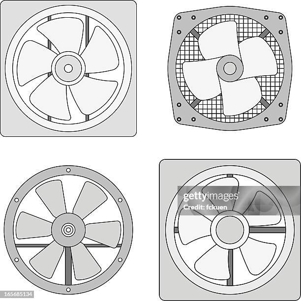 ilustrações, clipart, desenhos animados e ícones de exaustor ilustração - exhaust fan