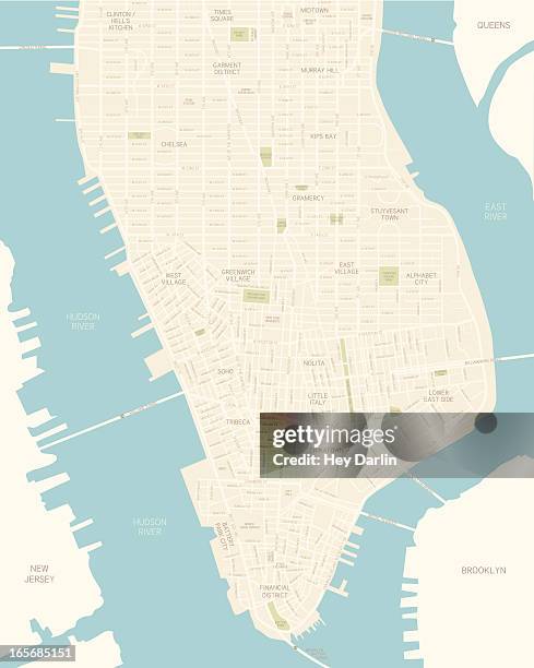 ilustrações de stock, clip art, desenhos animados e ícones de lower manhattan mapa - baixo manhattan
