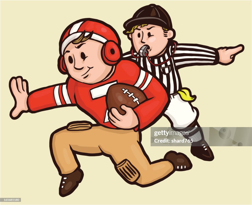 Football player running the wrong way!