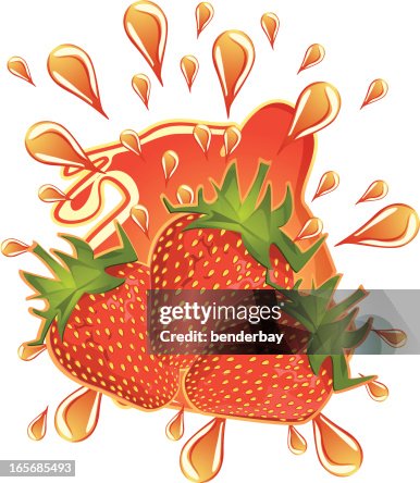 Exploding Strawberry Drawing Exploded Strawberry High-Res Vector Graphic - Getty Images