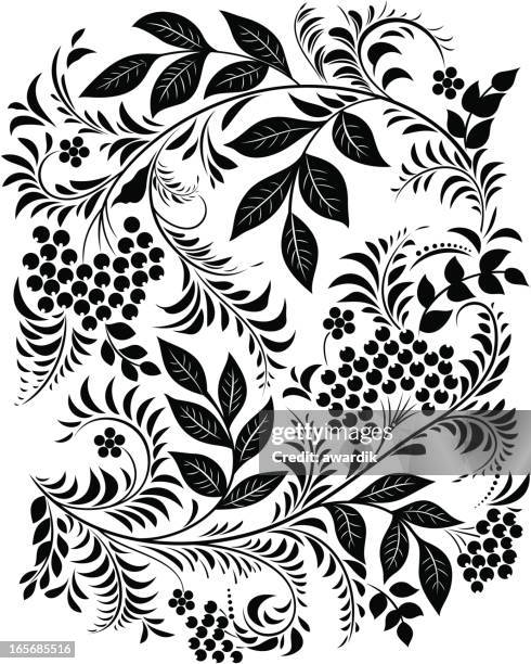 background - leaves tattoo stock illustrations