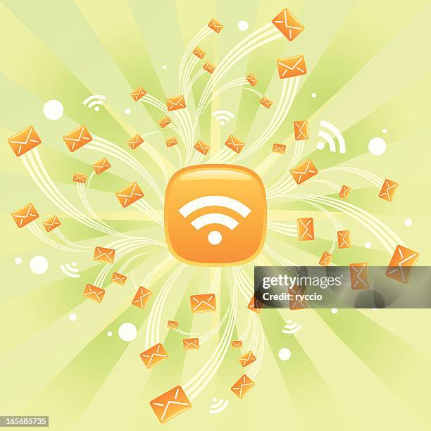 email explosion - software upgrade stock illustrations