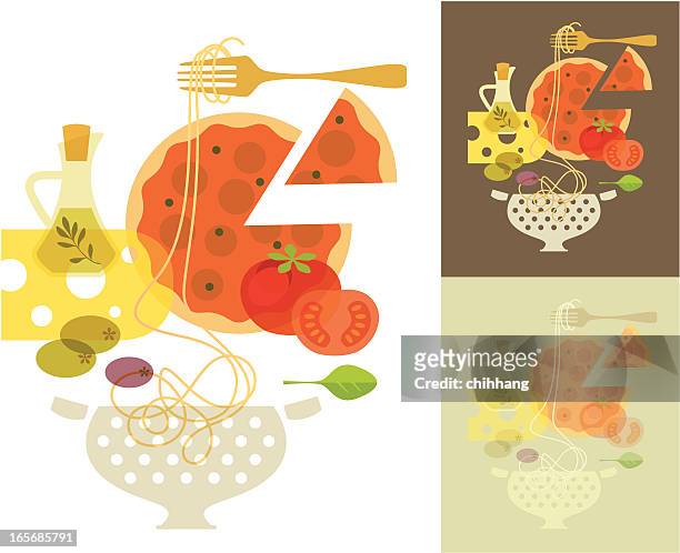 köstliches für liebhaber wohnzimmer (italienische küche - italienisches essen stock-grafiken, -clipart, -cartoons und -symbole