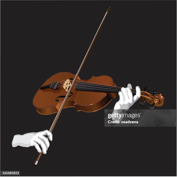 illustrazioni stock, clip art, cartoni animati e icone di tendenza di violino - violoncello