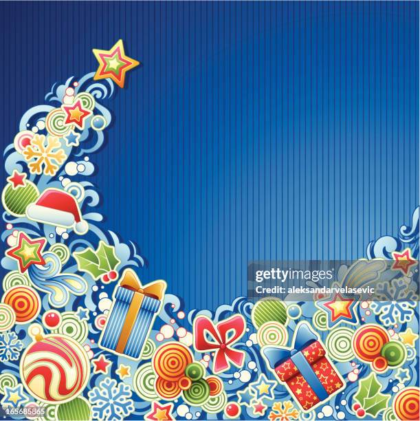 christmas wave - scroll background stock illustrations
