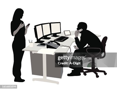 Offices Vector Silhouette Offices Vector Silhouette