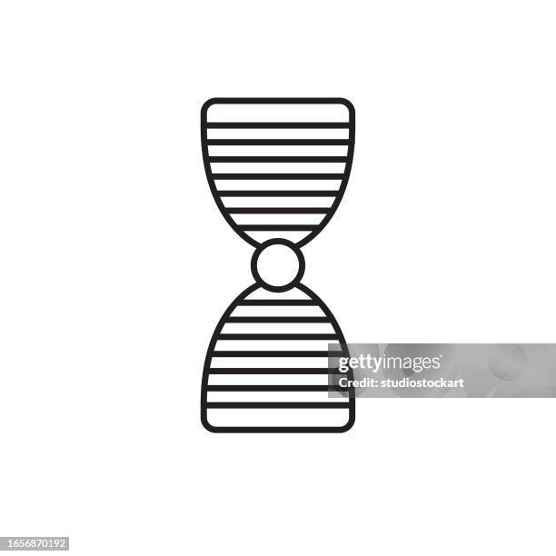 hourglass line icon editable stroke - long time stock illustrations