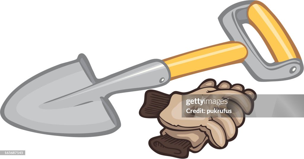 Shovel and Gloves