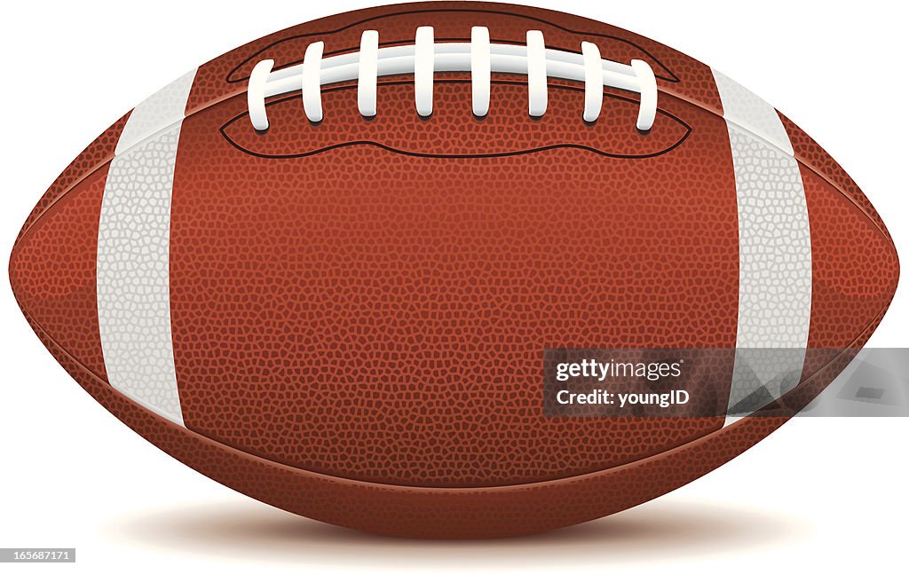Clip Art Of An American Football On A White Background High-Res Vector  Graphic - Getty Images
