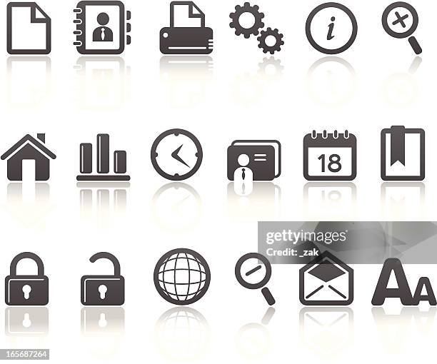 mono icons - profile stock illustrations