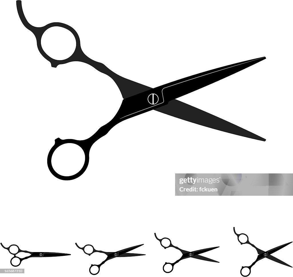 Hair Cutting Scissors Silhouette High-Res Vector Graphic - Getty Images