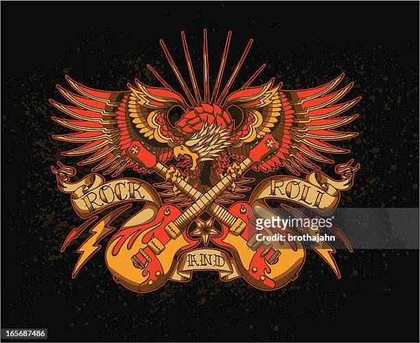 rock and roll - rock music stock illustrations
