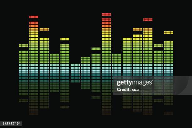 equalizer mit zwei doppelbetten - mischpult stock-grafiken, -clipart, -cartoons und -symbole