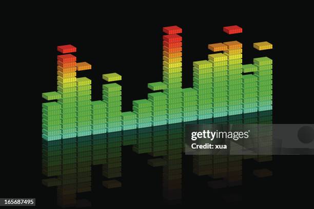 equalizer 3d - mixing deck stock illustrations