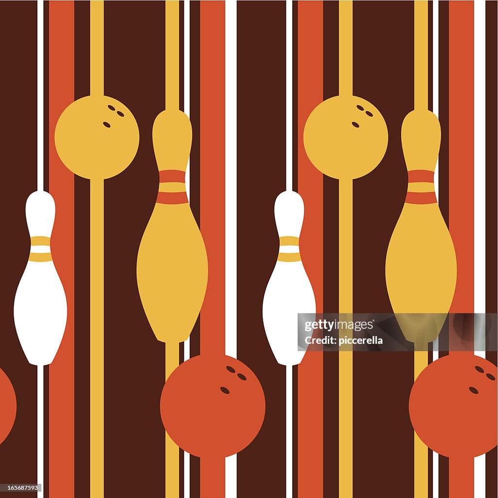 Bowling Moden Pattern A Retro Seamless Pattern With A Bowling Theme High-Res Vector Graphic ...