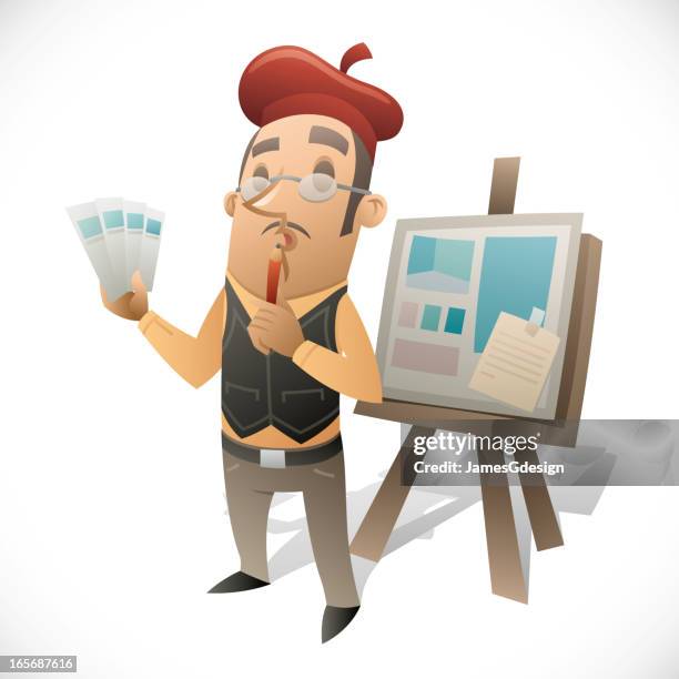 interior designer - beret stock illustrations