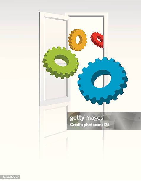 comming the solution - breaking ground construction stock illustrations