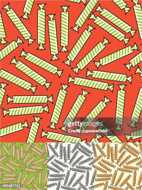 green sweets wrapped wallpaper - candy wrapper stock illustrations