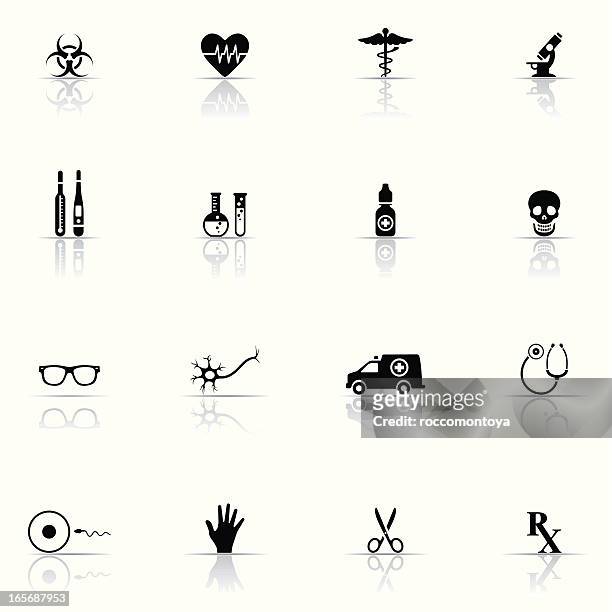 icon set, medicine and science - artificial insemination stock illustrations