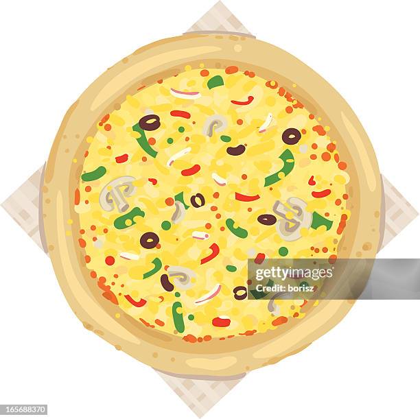 Veggie Pizza High-Res Vector Graphic