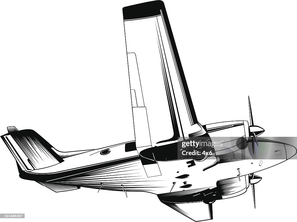 Avião Propulsor em Voo