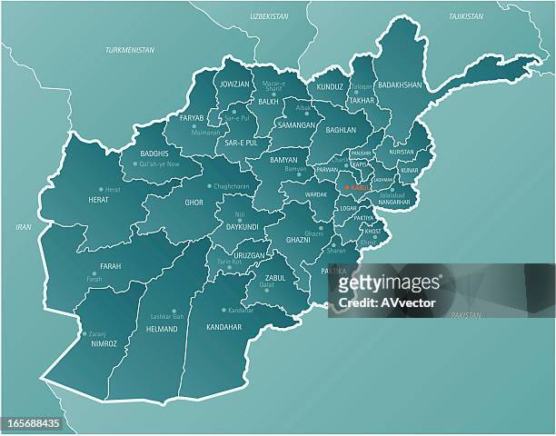 afghanistan - afghanistan map stock illustrations