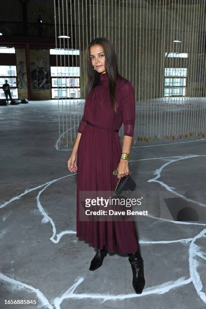Katie Holmes attends the Ulla Johnson SS24 front row during New York Fashion Week September 2023 at Powerhouse Arts on September 10, 2023 in...