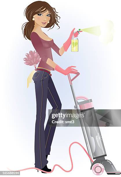 spring clean - jeans vector stock illustrations