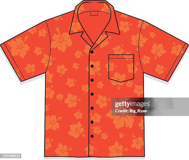 stockillustraties, clipart, cartoons en iconen met hawaiian shirt - hawaiian shirt