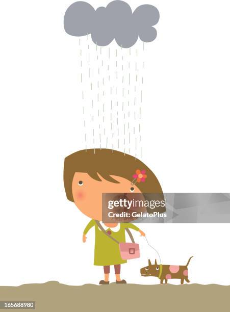 rainy days - missing children stock illustrations
