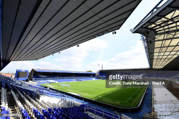 General view inside the stadium prior to the Barclays FA Women's Championship match between Birmingham City and Crystal Palace at St Andrew's...