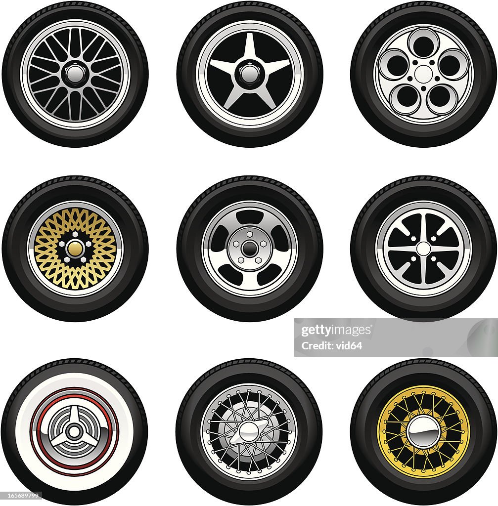 Des Roues Roues De Voiture Illustration - Getty Images