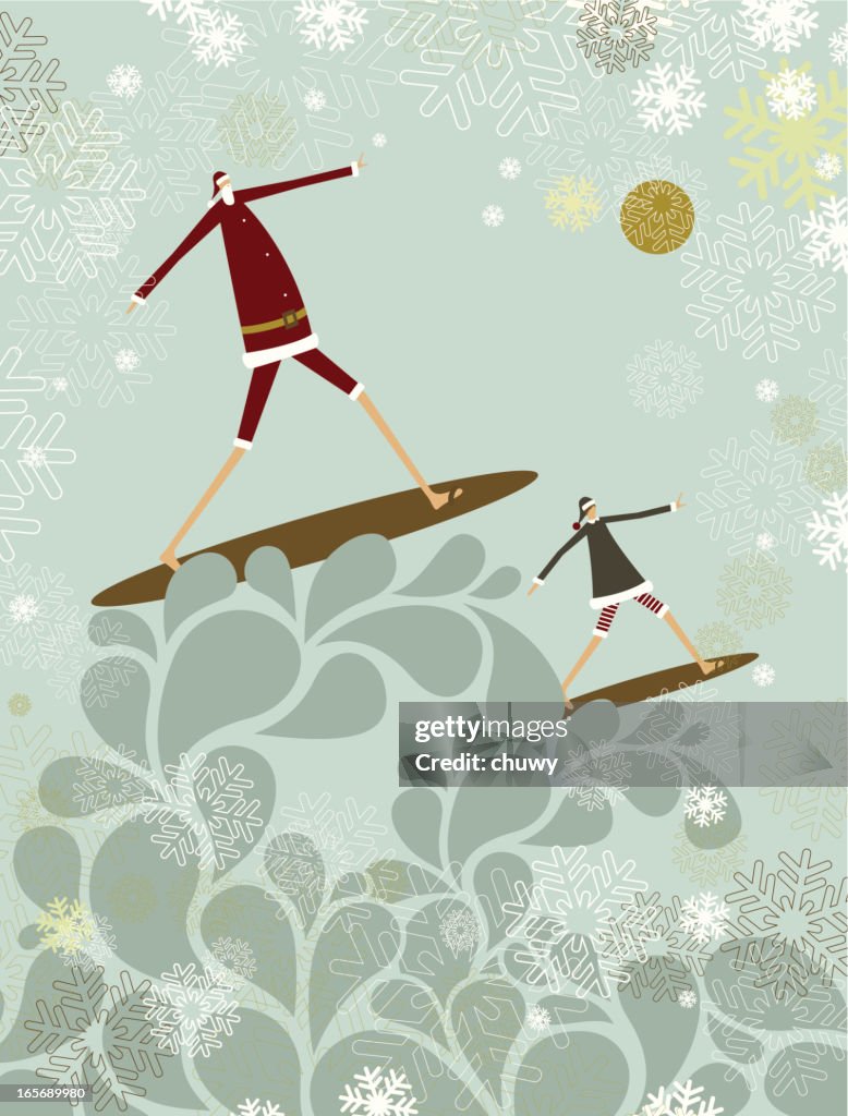 Christmas surfing