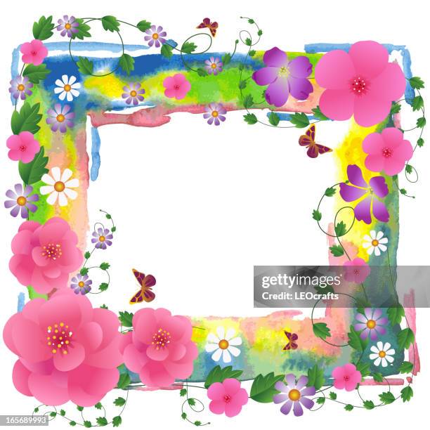 Fancy Frame Spring Beautiful Spring Background Frame High-Res Vector Graphic - Getty Images