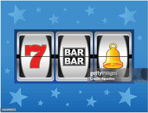 stockillustraties, clipart, cartoons en iconen met cartoon slot machine window face - coin operated