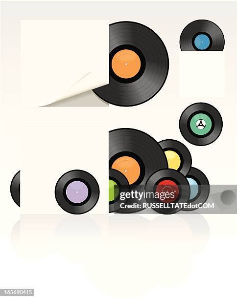 release the vinyl! - plastic sleeve stock illustrations